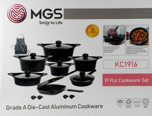 سرویس قابلمه 19پارچه گرانیت طرح کره ای C برند MGS