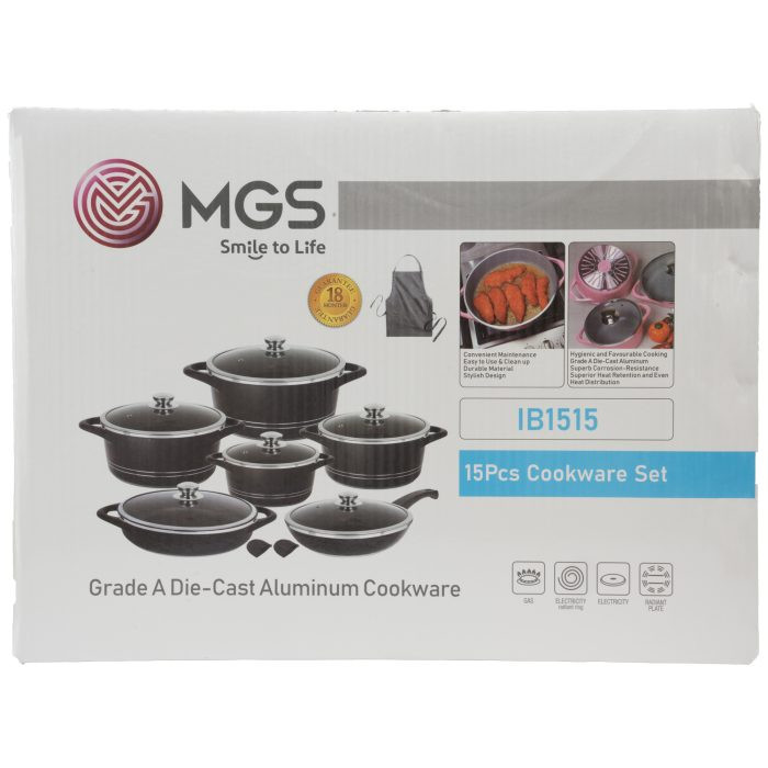 سرویس قابلمه ۱۵پارچه گرانیتی MGS طرح ایتالیا B